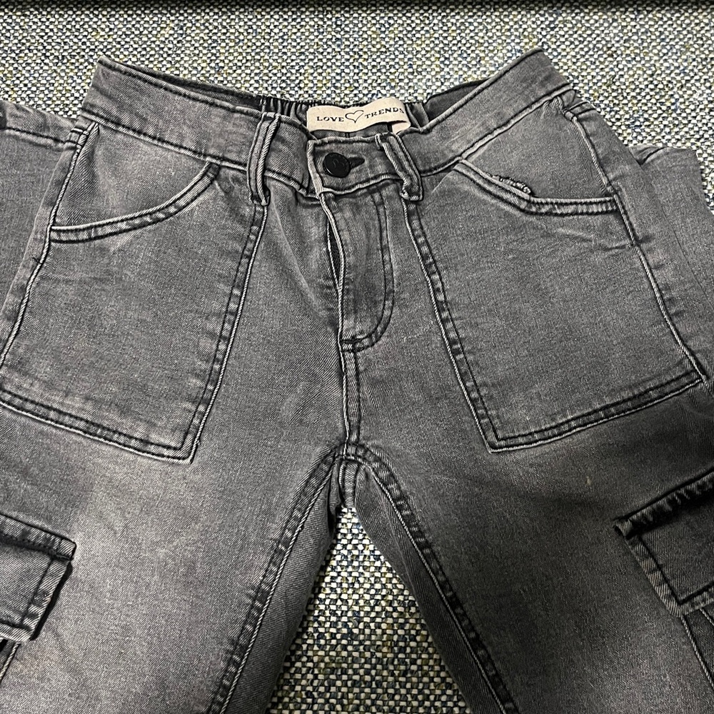 Gray Cargo Jeans